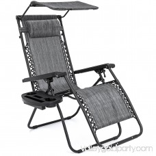 BCP Folding Zero Gravity Lounge Chair W/ Canopy & Magazine Cup Holder